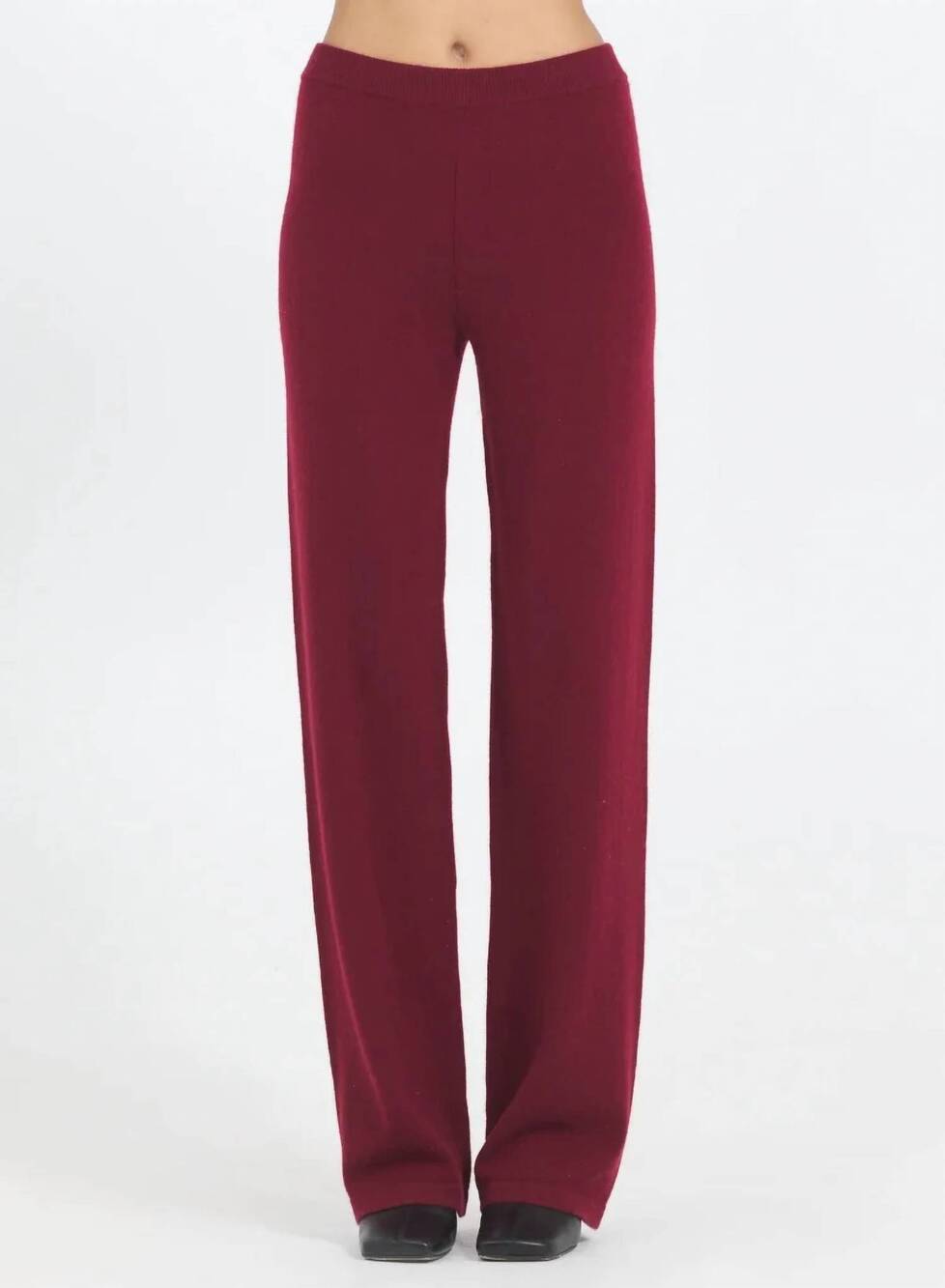 NEW ONE GREY DAY forbes cashmere pant in currant